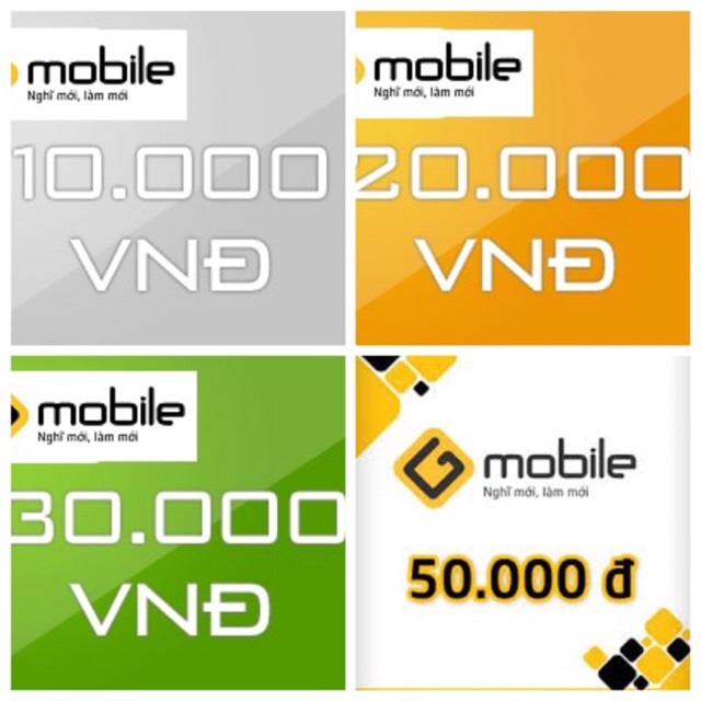 Thẻ cào điện thoại Gmobile miễn phí 50k,100k,200k, Free Card SSL